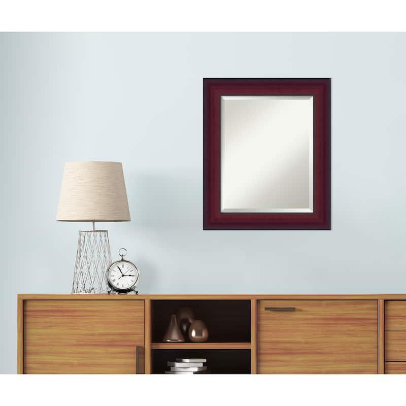 Canterbury Cherry Beveled Wood Framed Wall Mirror - Canterbury Cherry