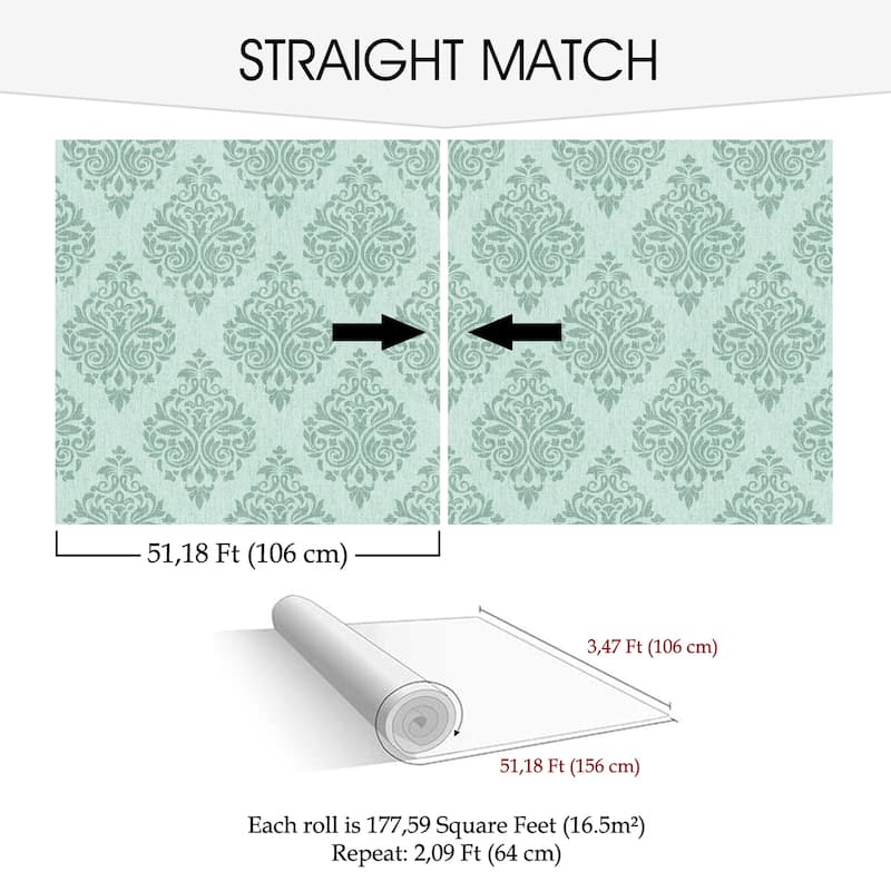 SUSSEXHOME Removable Wallpaper-Waterproof, Strippable, Light Resistance & Cleanable Wall Paper Roll-Wallpaper-Ottoman