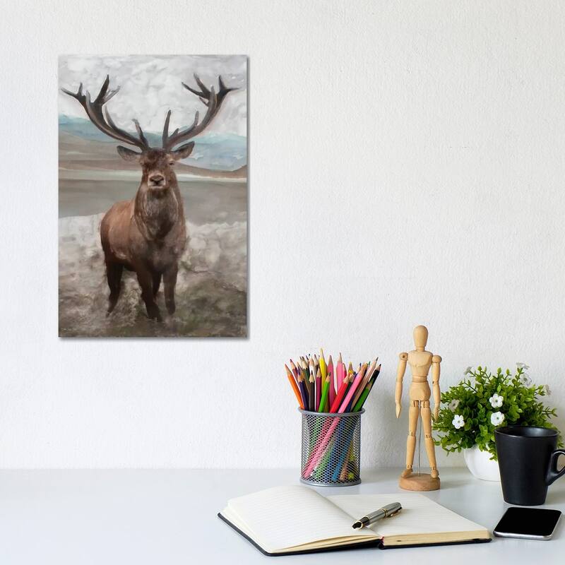 iCanvas "Grand Elk I" by Stellar Design Studio Canvas Print - 12x8x0.75