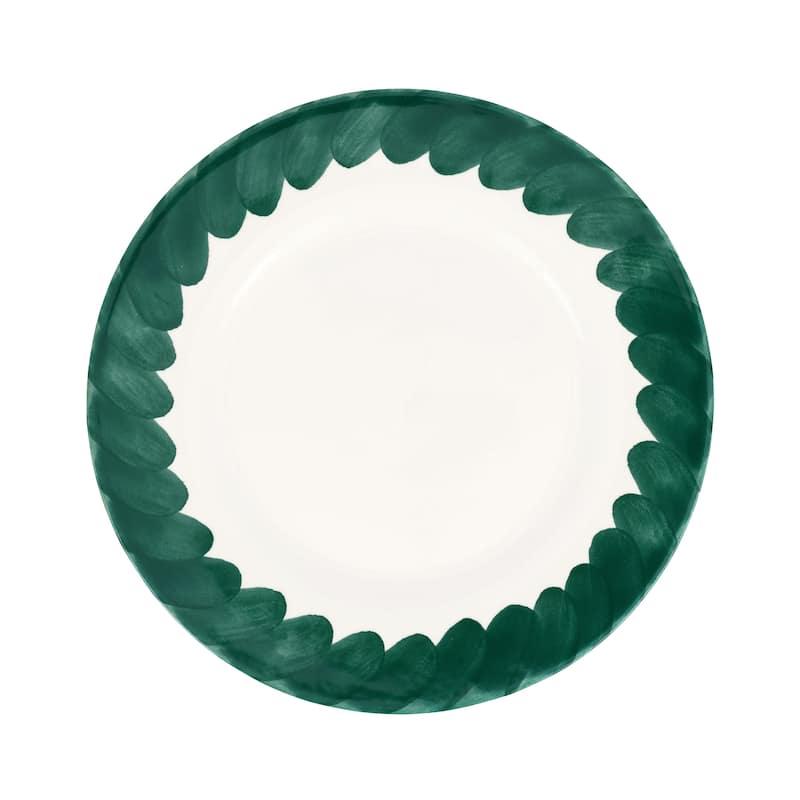 viva by VIETRI Lisbon Green Brushstroke Dinner Plate