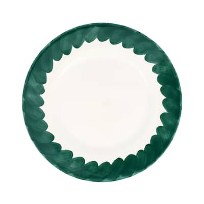 viva by VIETRI Lisbon Green Brushstroke Dinner Plate