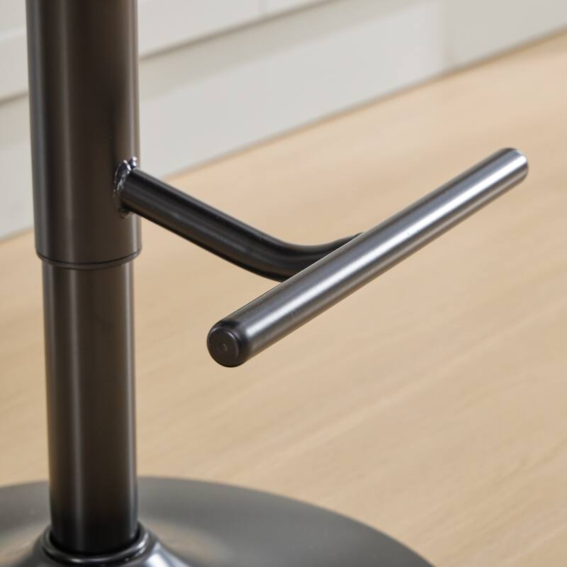 Swivel Barstools Set of 2 Adjusatble Bar Stools w/ Tufted and Footrest