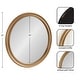preview thumbnail 11 of 21, Kate and Laurel Mansell Wood Framed Wall Mirror - 28" Diameter