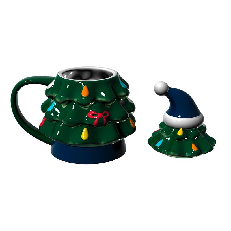 University Of Michigan, 14 oz Ceramic Christmas Tree Cup Gift Set