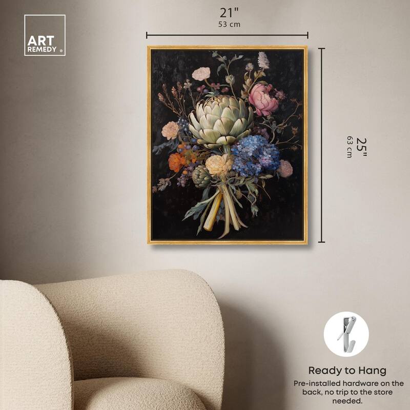 Moody Artichoke II Canvas by Art Remedy