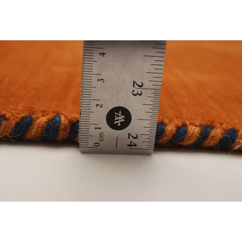 Kashkuli Gabbeh Burnt Orange Rug 2'6" x 6'5" - 2'6 x 6'5