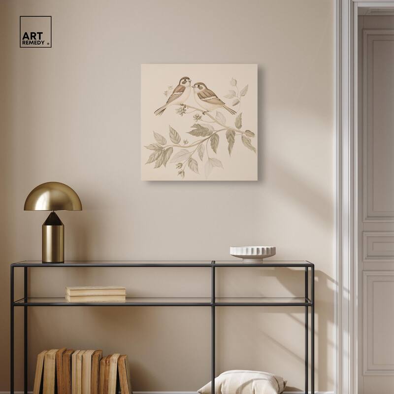Pair of Finches III Canvas by Art Remedy, Gallery Wrapped