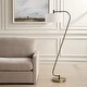preview thumbnail 4 of 5, Uttermost Irwin Curved Brass Floor Lamp