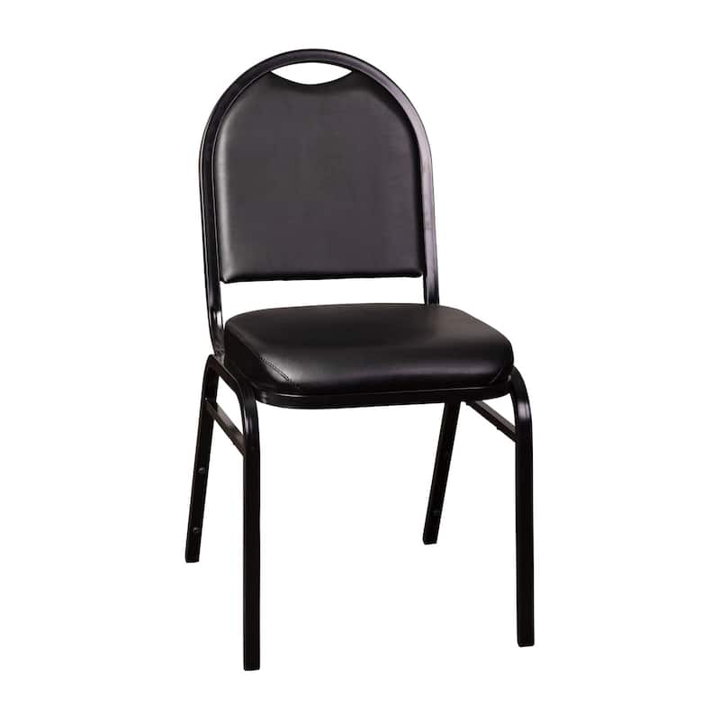 Commercial Dome Back Stacking Banquet Chair with Metal Frame
