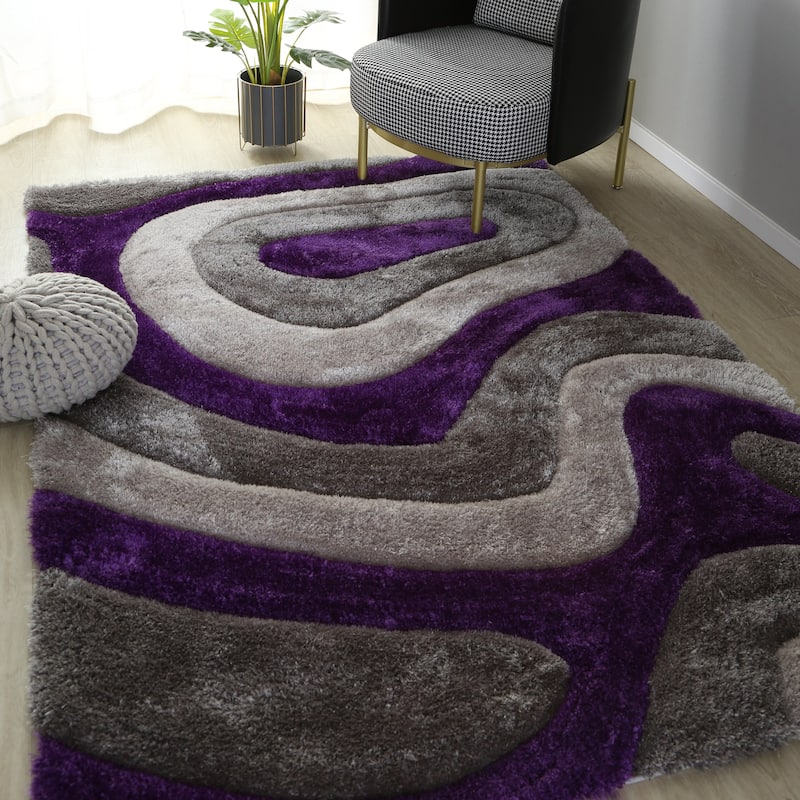 Mateos Shag Abstract Designed Area Rug
