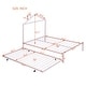 preview thumbnail 29 of 91, Metal Platform Bed with trundle, House-Shaped Headboard Design for Kids, Boys and Girls