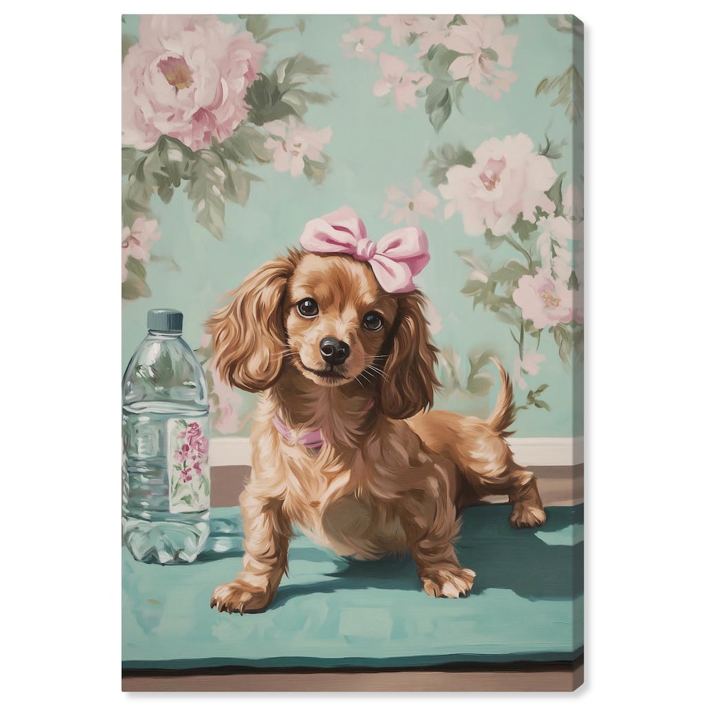 Doxxie Dainty Yoga Canvas by Art Remedy, Gallery Wrapped