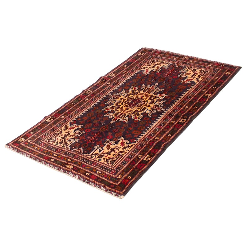 Teimani Navy Rug 3'11" x 6'8" - 3'11 x 6'8