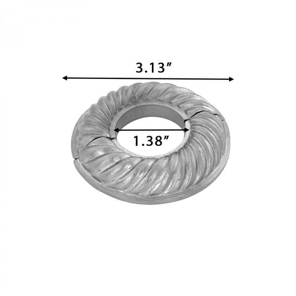 Aluminum Escutcheon Plate 3.13" OD Escutcheon 1" IPS Satin Finish Radiator Flange Renovators Supply