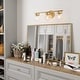 preview thumbnail 3 of 20, Cionar Mid-century Modern Gold Bathroom Vanity Light Globe Wall Sconce with Clear Glass Shades