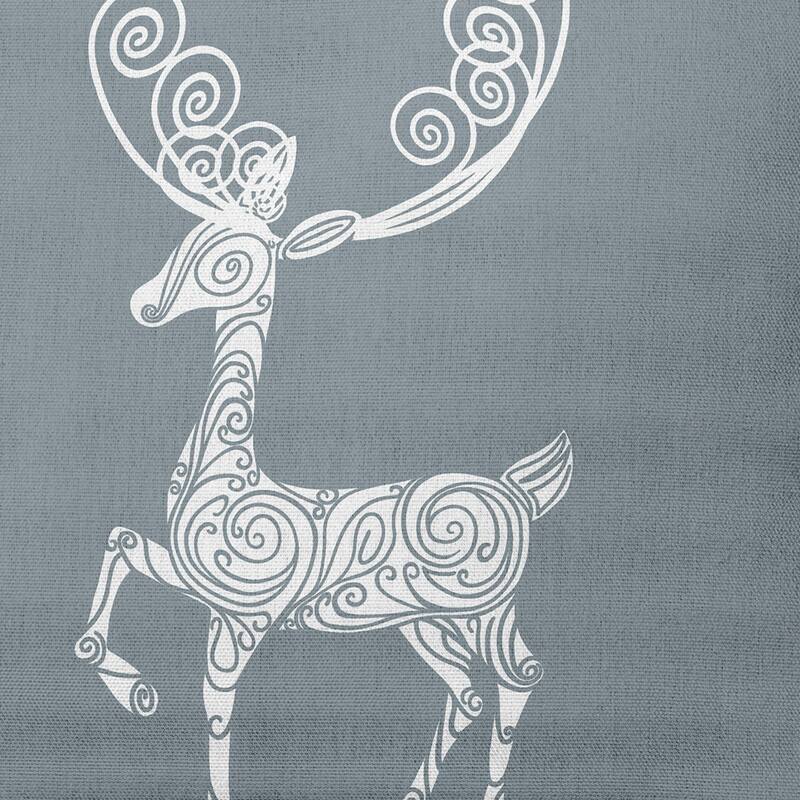 Fancy Christmas Reindeer Decorative Throw Pillow
