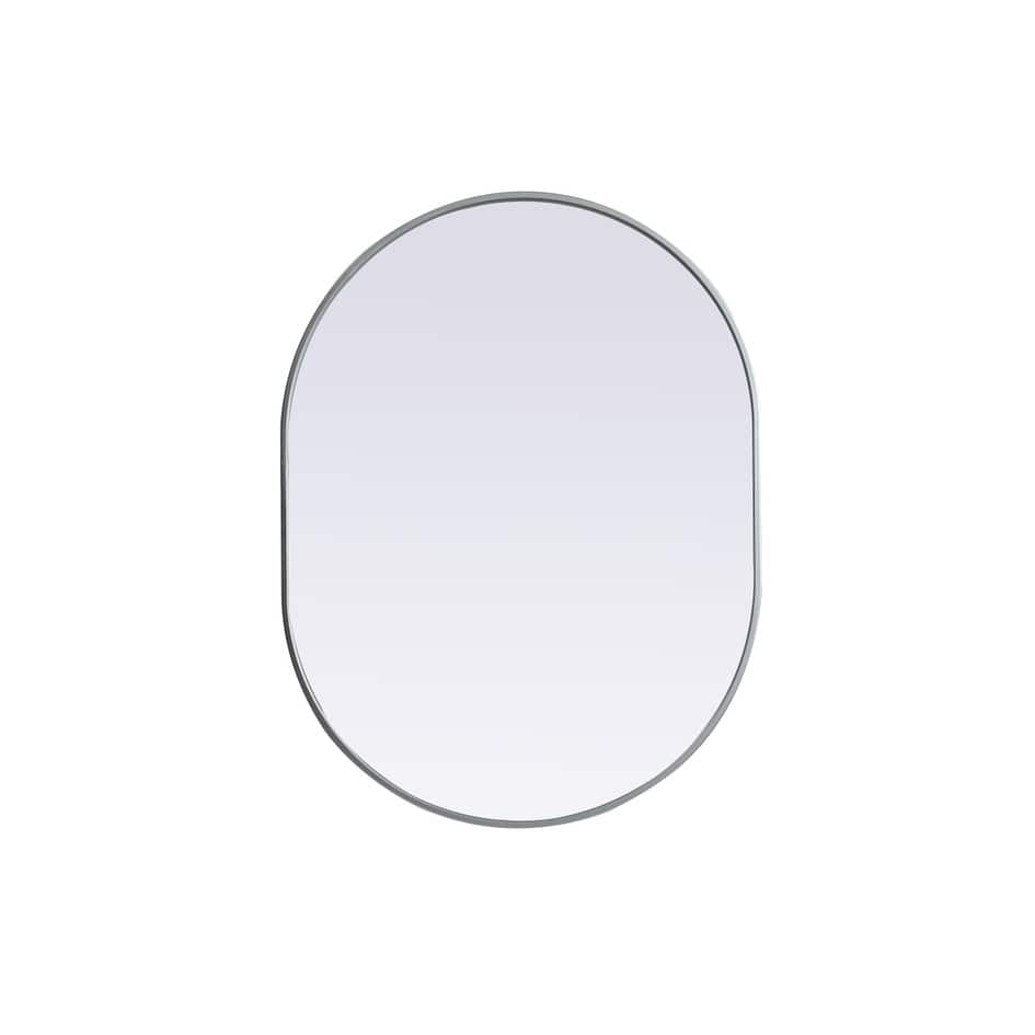 Indigo Home Metal Frame Oval Mirror 30x40 Inch