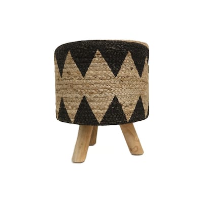 Home&Manor Morzine Jute Round Stool