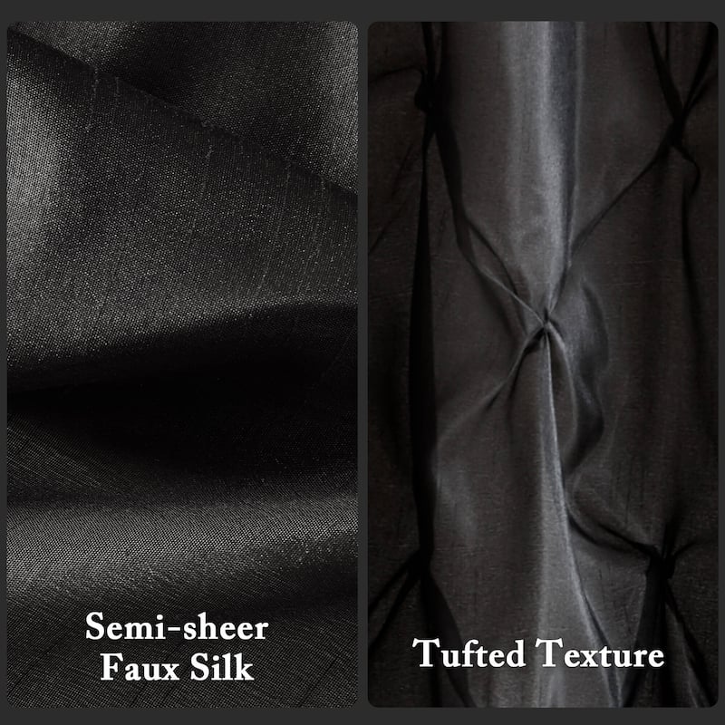 Madison Park Laurel Tufted Semi-Sheer Shower Curtain