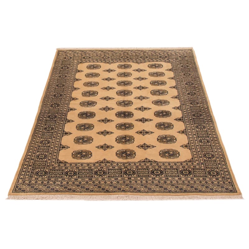 ECARPETGALLERY Hand-knotted Peshawar Bokhara Ivory Wool Rug - 5'7 x 7'9