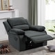 preview thumbnail 63 of 79, Vegan Leather Upholstered Push Back Manual Recliner Chair