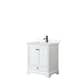 Option White, Black Trim, Carrara Cultured Marble Top