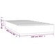 preview thumbnail 32 of 46, vidaXL Pocket Spring Bed Mattress Light Gray/Dark Gray multi size Velvet