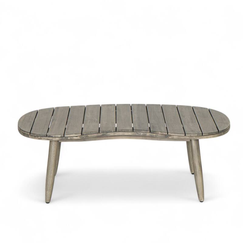 Christopher Knight Home - 4-Piece Patio Conversation Set with Woven Rope Loveseat, Cushions & Acacia Wood Coffee Table