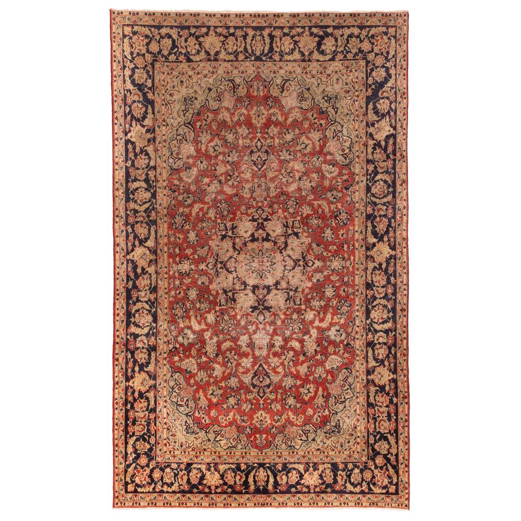 ECARPETGALLERY Hand-knotted Antalya Vintage Red Wool Rug - 6'9 x 11'6