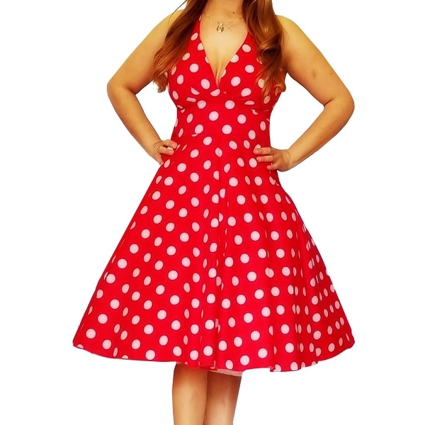 red rockabilly dress
