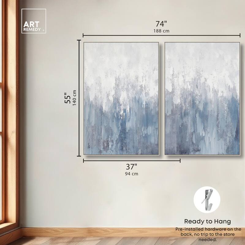 Frosted Glass Canvas Set of 2 by Art Remedy