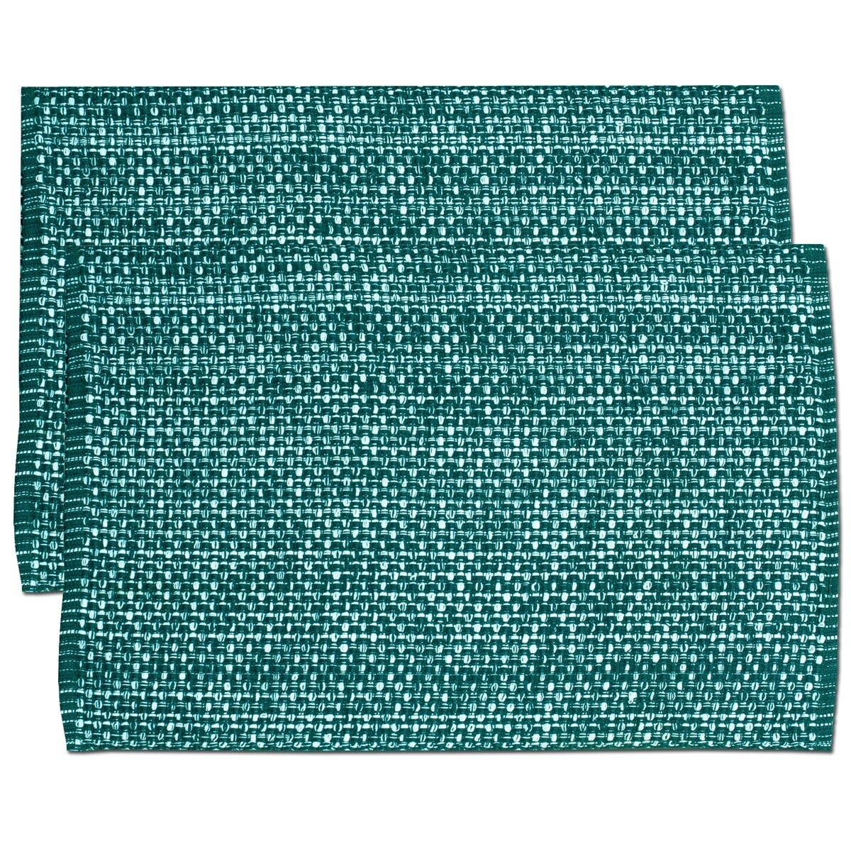 Sweet Home Collection Two Tone Cotton Woven 13x19 Placemats Turquoise (Set of 2, 4, or 6)