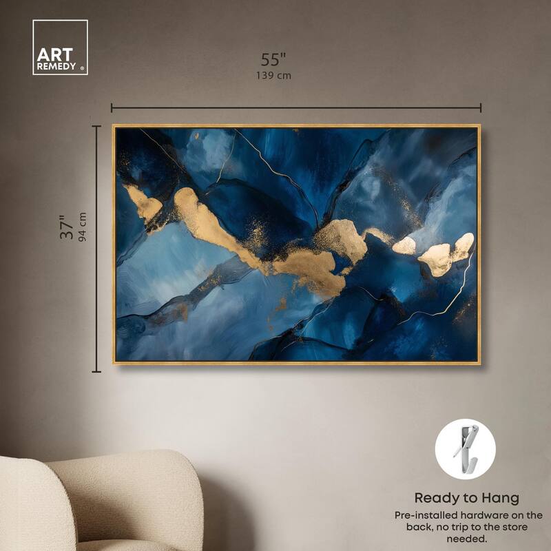Dark Texture Golden Touch I Canvas by Art Remedy