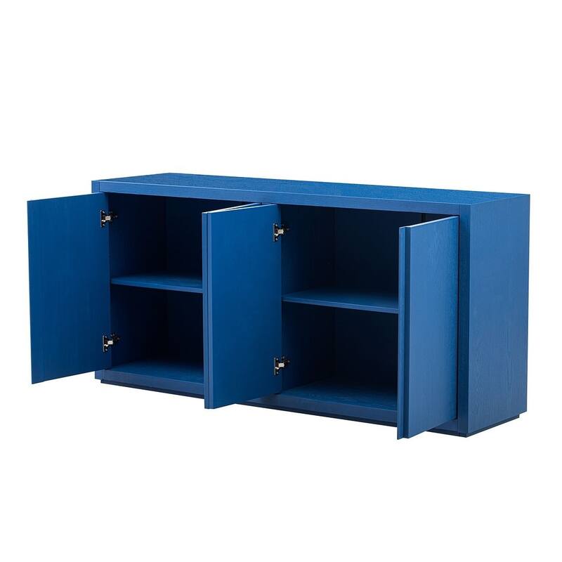 63" Ash Veneer Four-Door Buffet/Sideboard for Hallway, Entryway, Living Room