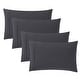 preview thumbnail 2 of 38, Sweet Home Collection Ultra Soft Solid Flannel Pillowcases (4-Pack) King - Gray
