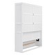 preview thumbnail 5 of 16, Murphy Bed Queen Size Wood Foldable Wall Bed Frame with Shelves