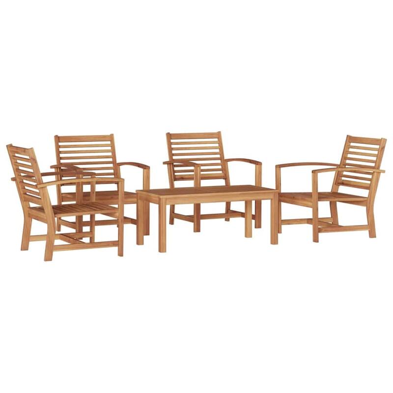 vidaXL Garden Sofa Set Natural Solid teak wood - 37 x 18 x 16