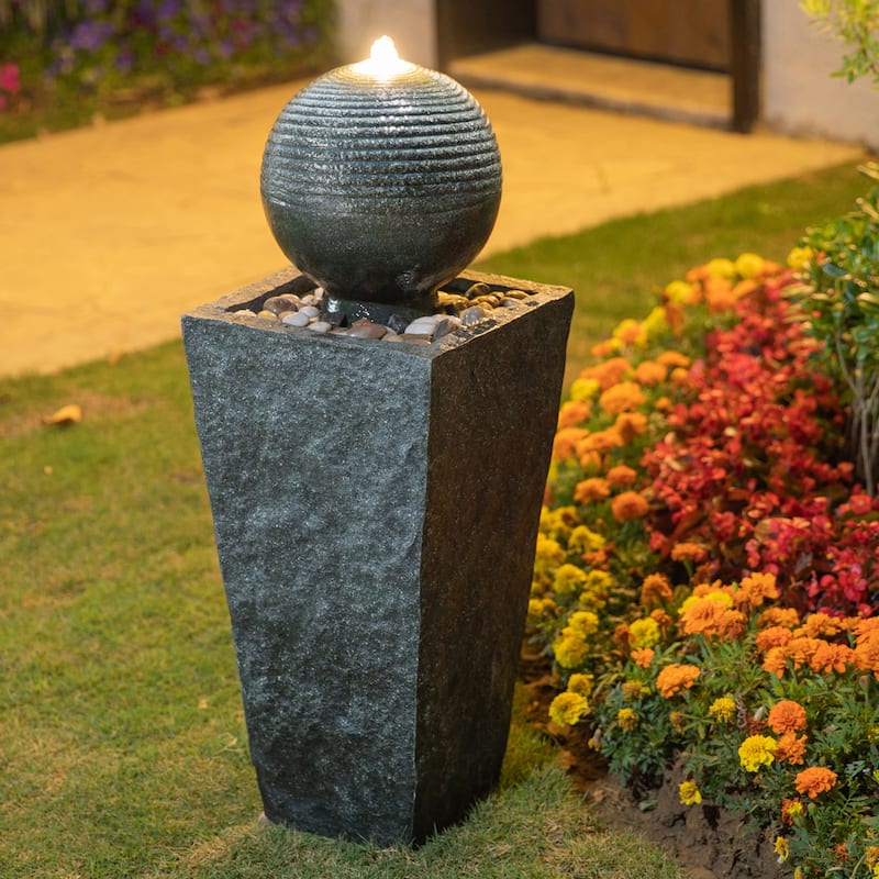 Demta Floating Sphere Oversized LED Fountain by Havenside Home