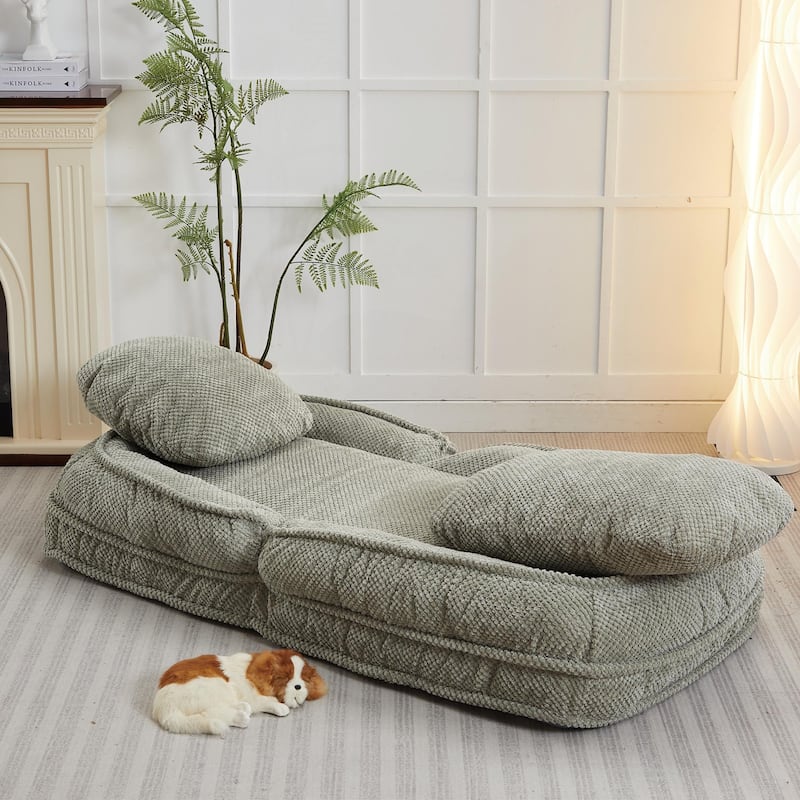 GDFStudio - Adjustable Human Dog Bed Lazy Sofa with Multi-Position Design