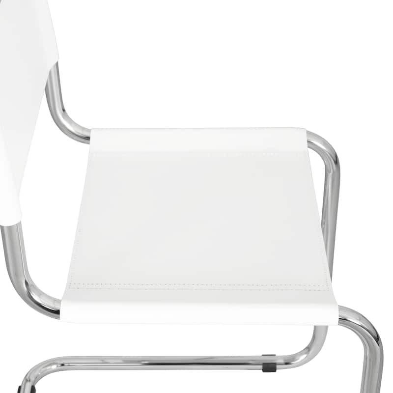 Breuer Chair Company Mart Stam Cantilever Side Chair w/ Chrome Frame (Various Bonded Leather Colors)