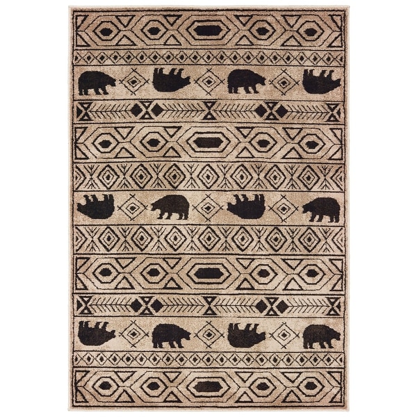 Black Joy Carpets Kaleidoscope Rooftop Whimsical Area Rugs 92-Inch by 129-Inch by 0.36-Inch 