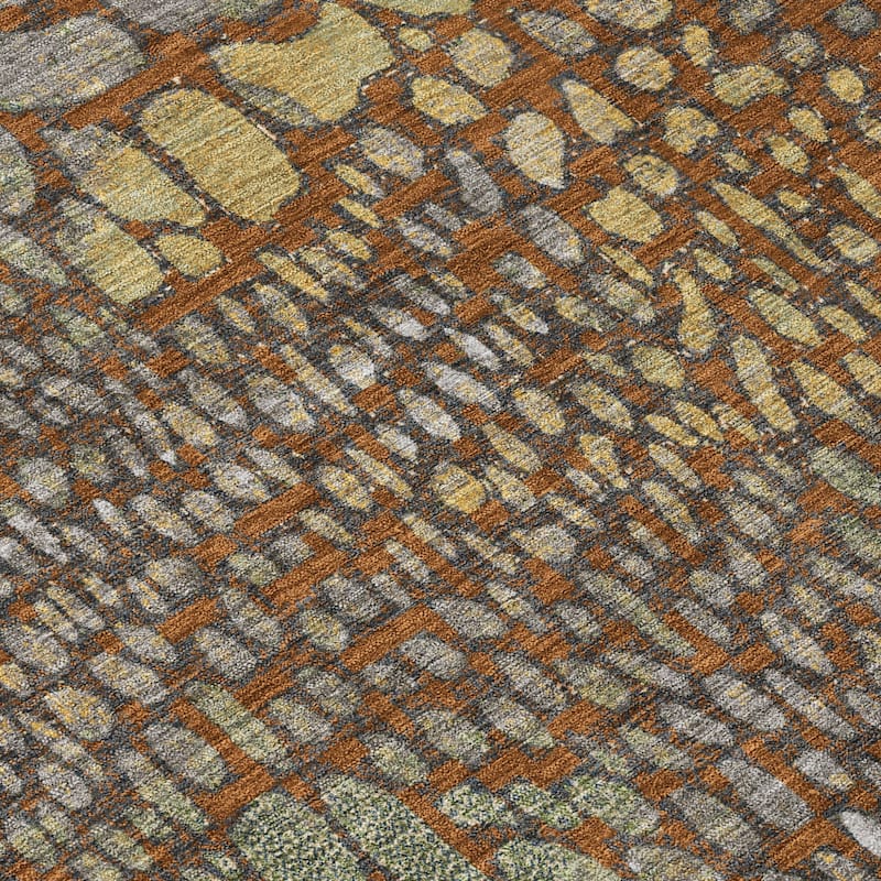 HomeRoots Abstract Transitional Rectangle Outdoor Rug