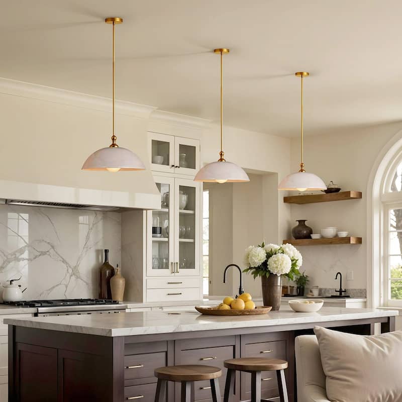 Eliza Dome Pendant Light - White - 18"