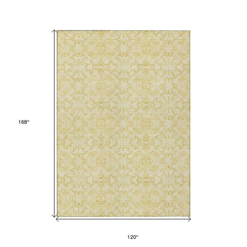 HomeRoots Medallion Transitional Rectangle Outdoor Rug