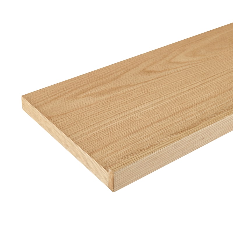 HomeRoots 23" Oak Wood Wall Mounted Floating Shelf - 23.43 in. x 1.58 in. x 10.63 in.