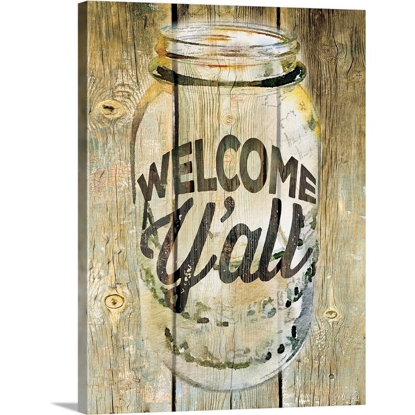 Rae Marla Solid-Faced Canvas Print entitled Welcome Y'all