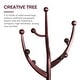 preview thumbnail 54 of 140, Tree-branch Rubberwood Freestanding Coat Rack with Hooks