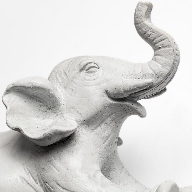 Maynard Set of 2 White Elephant Wall Decorations