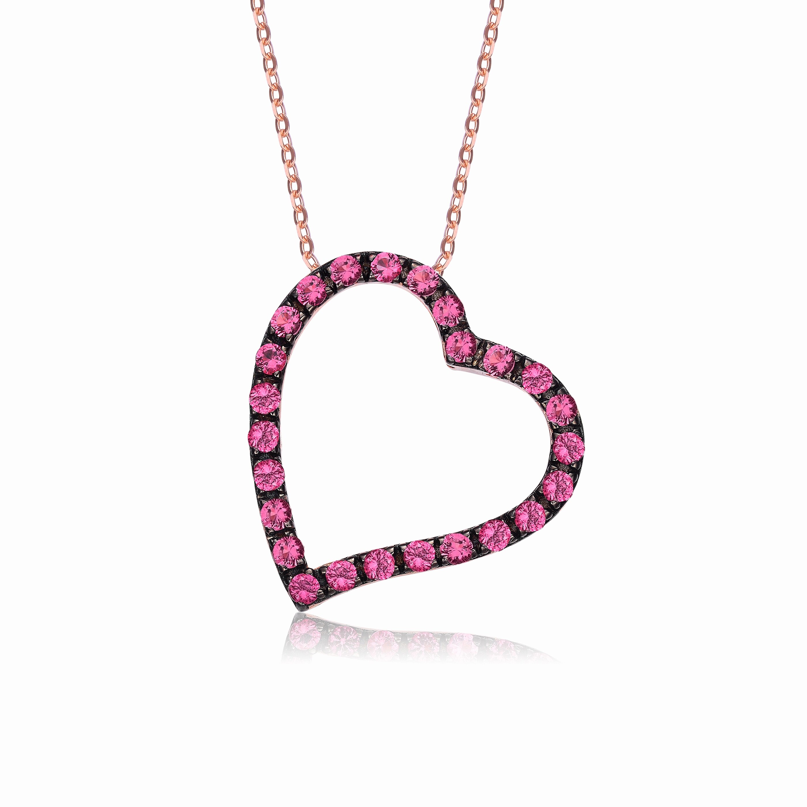 925 Sterling Silver Polished Round Cut Cubic Zirconia Heart Pendant 18in Necklace 925 Sterling Silver Polished Round Cut Cubic Zirconia Heart Pendant 18in Necklace