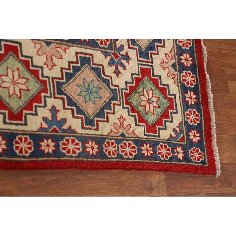 Red Kazak Rug Hand-Knotted Living Room Wool Carpet - 8'3"x 11'0"